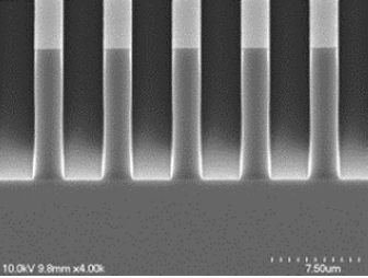 3.0 µm lines in 12 µm thick AZ<sup>®</sup> 10XT Ultratech 1500 Exposure, AZ<sup>®</sup> 400K Developer 1:4 (260s spray)