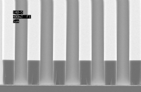  5 µm lines at 10 µm resist film thickness.